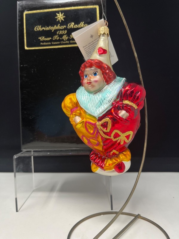 VINTAGE 1999 RADKO DEAR TO MY HEART PEDIATRIC CANCER CHARITY ORNAEMNT NIB WOW!