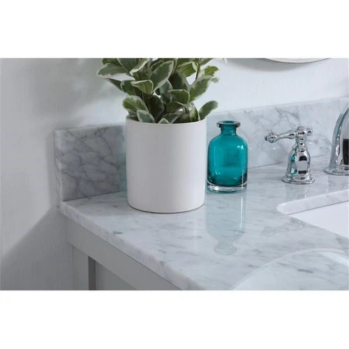 Elegant Decor Clement 36" MDF Single Bathroom Vanity with Backsplash in Gray - Picture 4 of 8