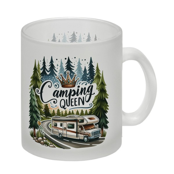 Wohnmobil Camping Queen Glas Tasse-image