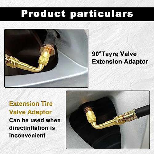 Tire Valve Extension Compatible For Cars Truck Motorcycle Bike 8.25 Inch Tire - Picture 4 of 7