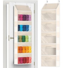 Hanging Yarn Storage Organizer with 5 Drawers, Over the Door Large Capacity K...