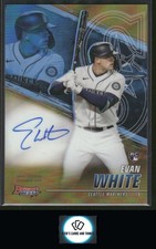 2021 Bowman's Best  Evan White Best of 2021 Autographs Gold Refractor #/50
