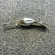 Pre Rapala Luhr Jensen Hot Shot 35 Vintage Crankbait Lure - Silver Plate
