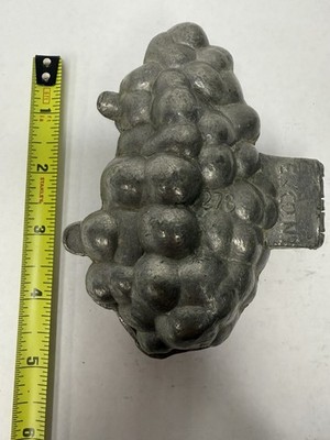 Antique E&Co Pewter Ice Cream Mold Grape Cluster Form #278 Hinged Vintage B24