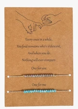 Natural Crystal Friendship Bracelet Best Friend Bracelets Adjustable for Couple