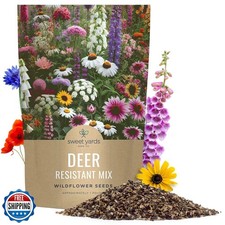 Deer Resistant Wildflower Seed Mixture - Bulk 1 Pound Bag - Over 240,000 Deer... 74.99 per gallon