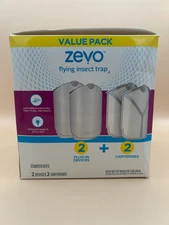 Zevo Flying Insect Trap Value Pack - Starter Kit - 2 Devices + 2 Cartridges