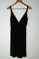 Calvin Klein Black V-Neck Fit & Flare Sleeveless Dress Size 6 Knee Length