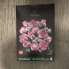 LEGO Bouquet of Pink Roses 10374 Botanical Collection 789 Pieces Complete Set