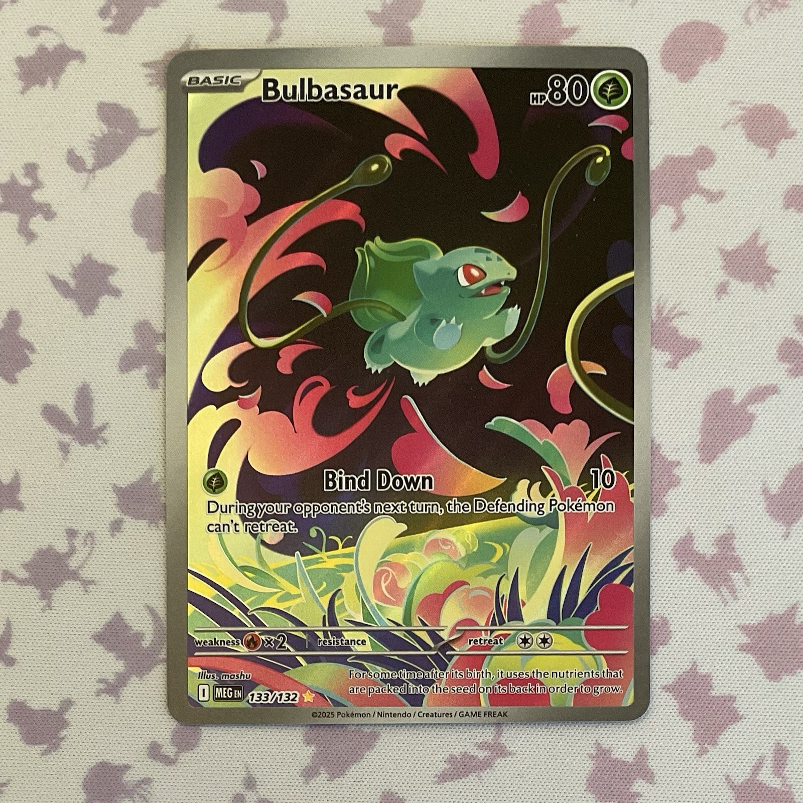 Bulbasaur 133/132 Illustration Rare Pokémon TCG Me01: Mega Evolution NM