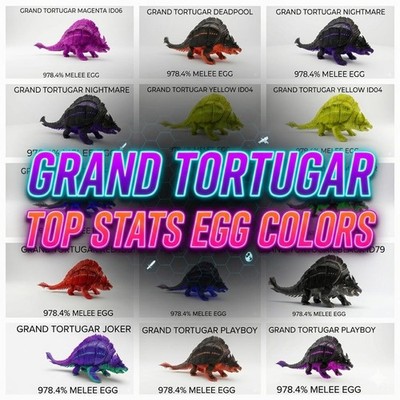 GRAND TORTUGAR Top Stats Egg Pair  Ark Survival Ascended PVE Official Crossplay