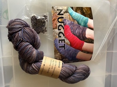 LAURA NELKIN DESIGNS  NUGGET  SOCKS BEADED NEBULA
