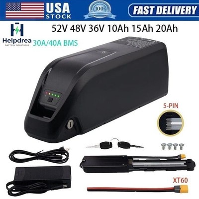 36V 48V 10Ah 15Ah 20Ah Lithium Battery BMS 5-Pin for 0-2000W Ebike Electric Bike