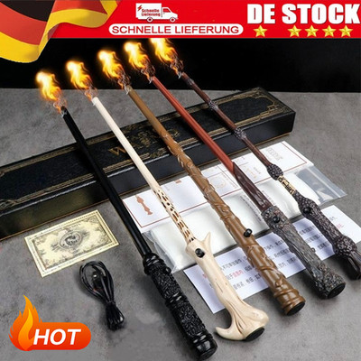 Harry Potter Feuer Zauberstab Real Flame Cosplay Stäbe Stick Spielzeug Boxed -**