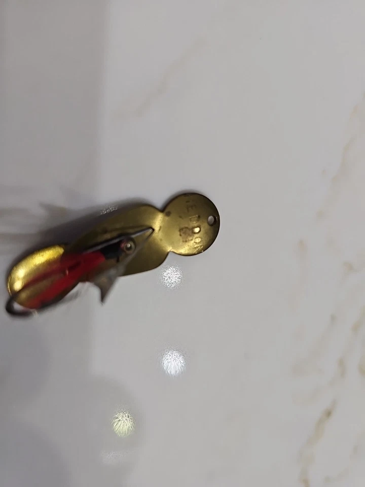 Lote de 3 señuelos de cuchara vintage HEDDON con pluma roja y cuchara Thomas Cyclone Foto 4 de 4