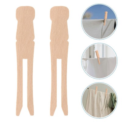  200 Pcs Handgefertigte Wäscheklammern Holz Gross Clips Für Kleidung