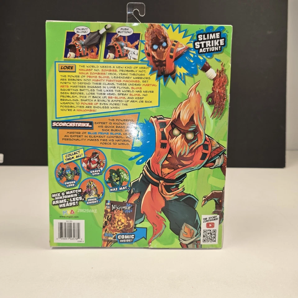 MGA Comics NINJOMBIE SCORCHSTRIKE Mix & Match Figure Weapon SLIME Comic Book - Image 3 of 4