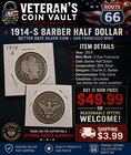 1914-S Barber Half Dollar Better Date Silver US Coin San Francisco Mint
