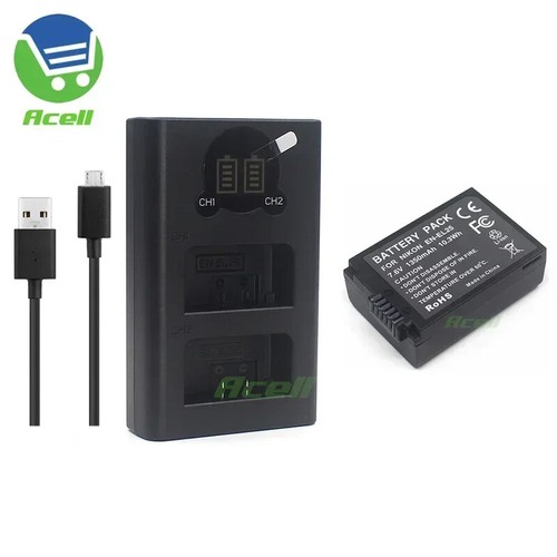 Dual Charger or EN-EL25 Replace Battery for Nikon Zfc Z30 Z50 Mirrorless Camera - Picture 8 of 9
