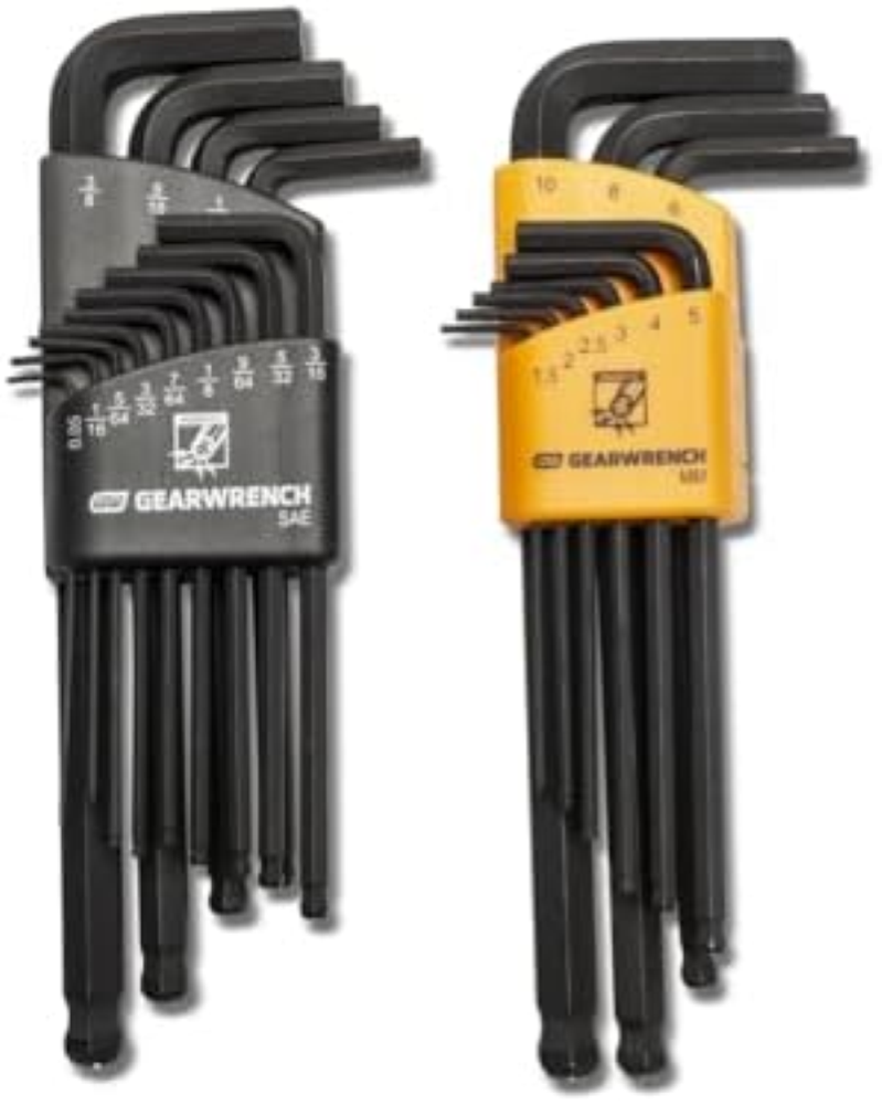 GearWrench 83526 Set di Chiavi con EstremitÃ  Sferica Esagonali SAE/Metriche Mag