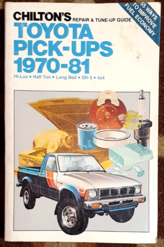 Chilton Toyota Pick-Upy/Hi-Lux/1/2 tony/Długie łóżko/SR-5 1970-1981 Instrukcja naprawy w bardzo dobrym stanie - Zdjęcie 1 z 2