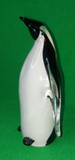 Vintage Heavy Weight Glass penguin Ornament Made by PARLANE - 1 of 2 (7" tall)