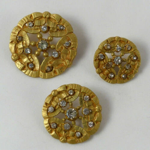 Boutons d'époque de collection dorés