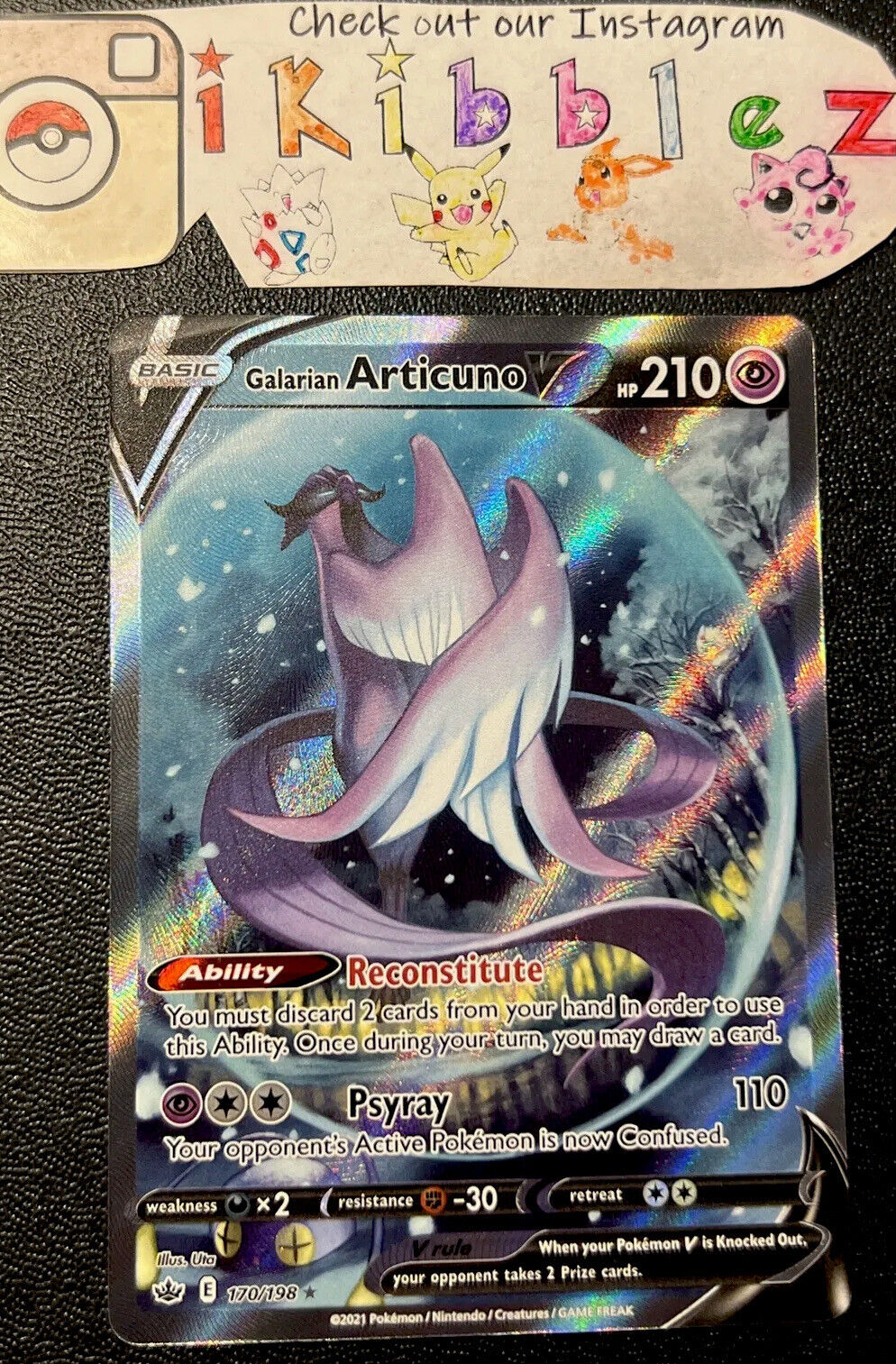 Galarian Articuno V - 170/198 - Full Art Ultra Rare - Pokemon