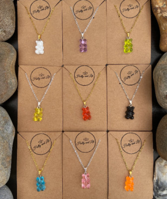 Gummy Bear Personalised Novelty Style Handmade Pendant Necklace 9 Variations