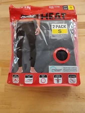 Men's 32 Degrees Heat Stretch Quick-Dry Soft Base Layer Pants 2 Pack Small