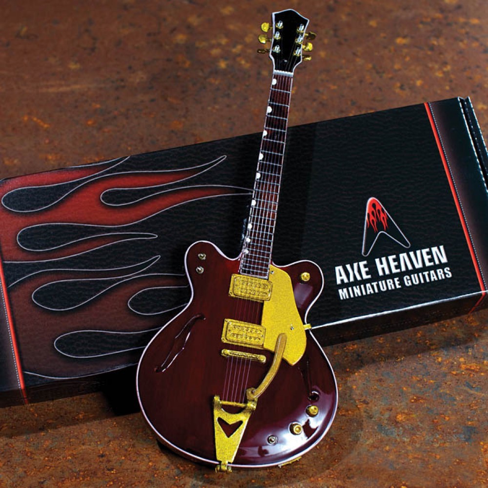George Harrison Rosewood Hollow Body Model Miniature Guitar