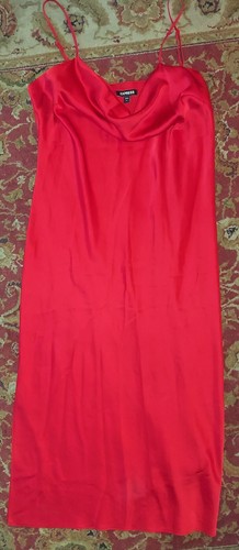 Express Red Satin Slip Dress Size Extra Large
