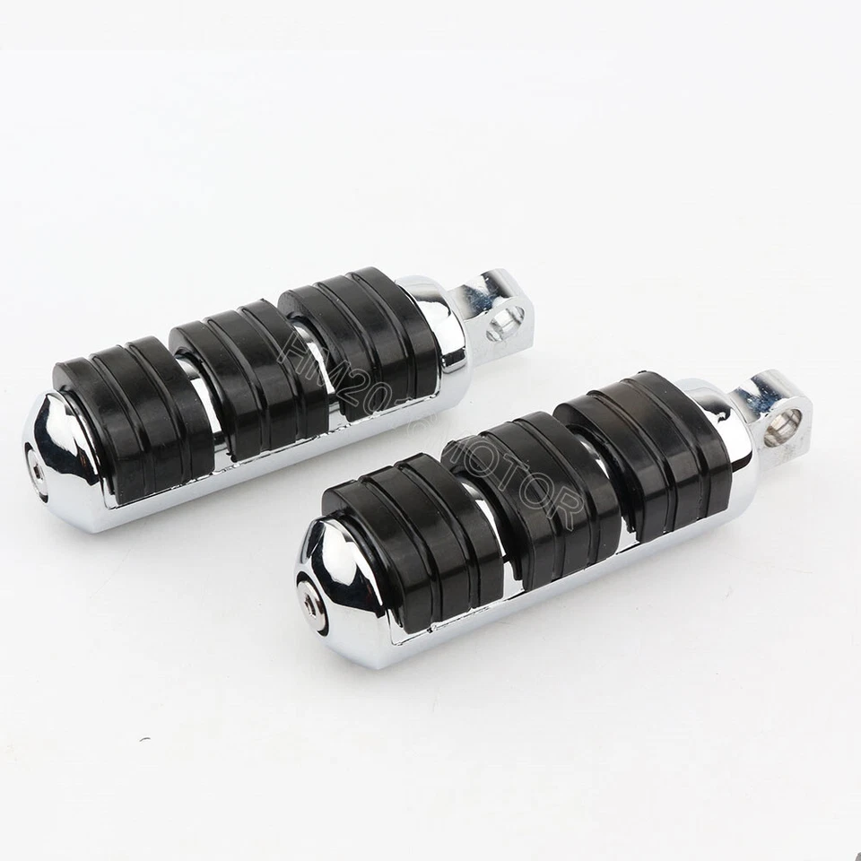 Pedales de estriberas cromados para carretera soportes macho para motocicleta Harley Davidson Foto 4 de 4