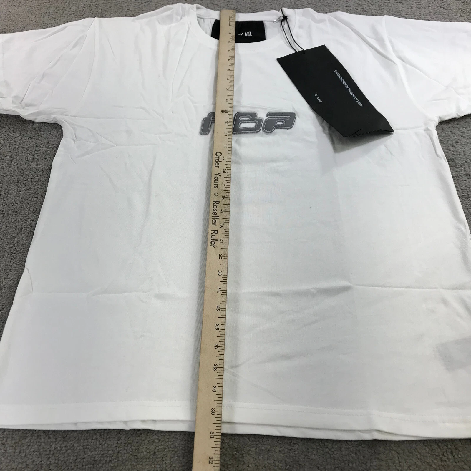 HBA (HOOD BY AIR) Maglietta Hood By Air uomo maglietta bianca grande bolla scritta S S made in USA D235235