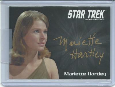 Star Trek TOS 50th Anniversary Mariette Hartley - Gold Variant Autograph Card 