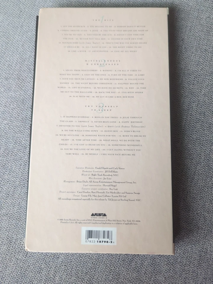 Carly Simon -Clouds In My Coffee 1965-1995 2 CD Box Set Foto 2 de 3