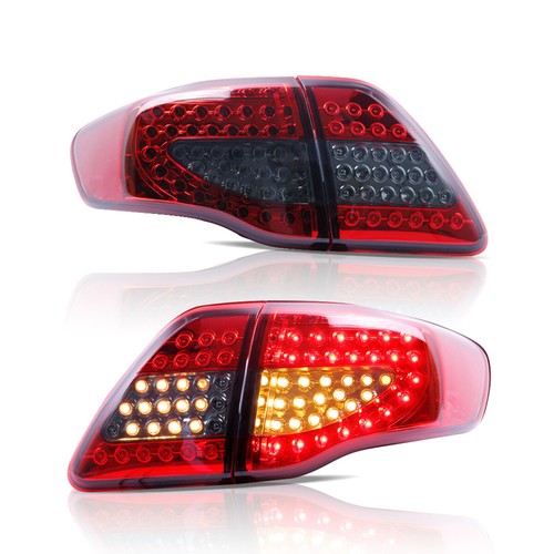 VLAND Tail Lights For 2008-2011 Toyota Corolla Rear Brake Lamps LED Red Smoked - Picture 4 of 15