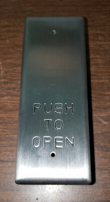 Wikk AA-2 Narrow Style Switch ''PUSH TO OPEN'' Button - SPST Momentary