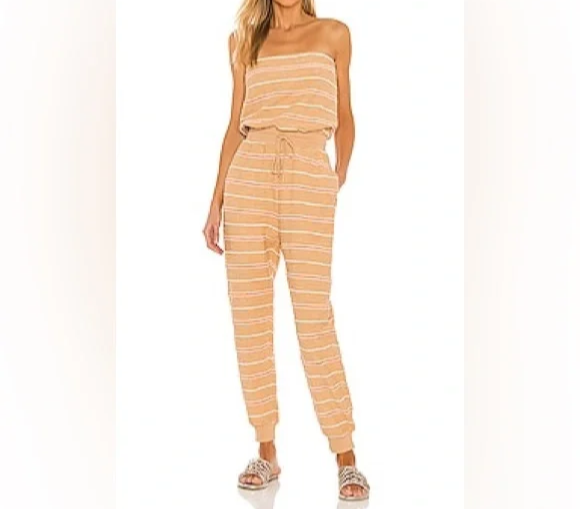 L*Space North Shore Sunrise Striped Strapless Jumper/Jumpsuit Size L