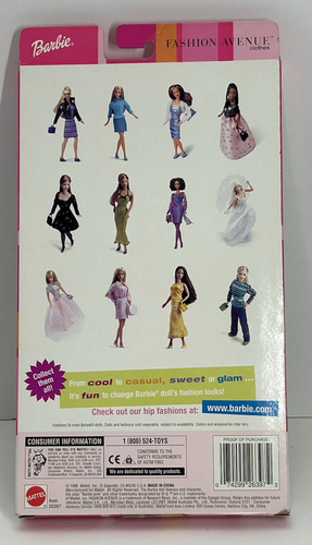 Vintage 90s Barbie Fashion Avenue Day at The Mall Doll Outfit Denim Blues Set - Picture 2 of 19