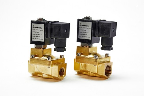 Sanlixin SLPM Latching Valve DC 6V 16 Bar NC Brass NBR Water/Air - 3/8" or 1/2" - Picture 2 of 26