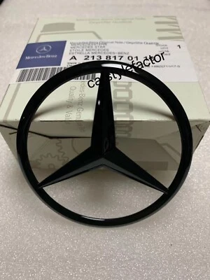 MERCEDES-BENZ Bota trasera insignia estrella para Mercedes Clase E W213 sedán A2138170116 - negro brillante