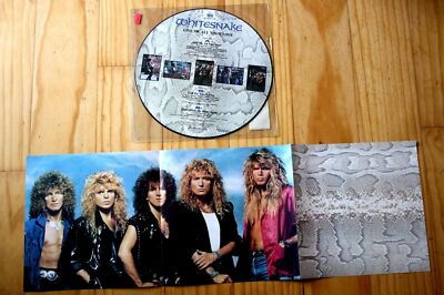 NM WHITESNAKE GIVE ME ALL YOUR LOVE / FOOL FOR LOVIN' 12'' PICTURE DISC + POSTER