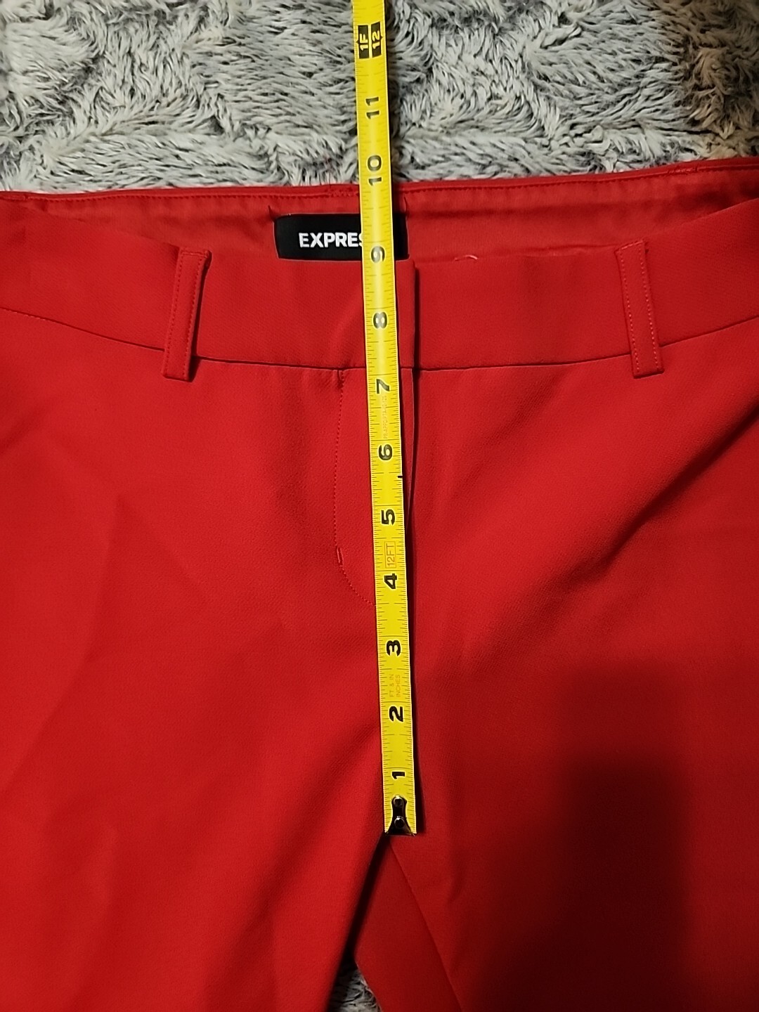 Express Pants Womens 2 Regular Solid Red Business… - image 5