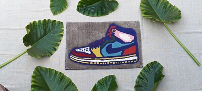 Modern Hand-Tufted Carpet Unique Shoe Design  Soft Area Rug, Home Decor 2x3 Feet