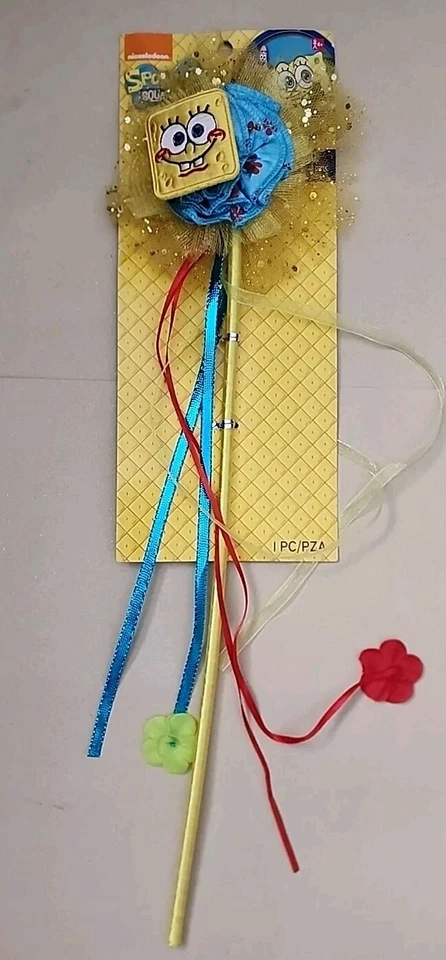 Bob Esponja Pantalones Cuadrados Cinta Varita Palo Cumpleaños Fiesta Favores Halloween Vestir Foto 2 de 4