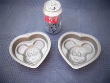 Pair of Genuine Disney Mickey Mouse Cake Tins / Moulds NOS