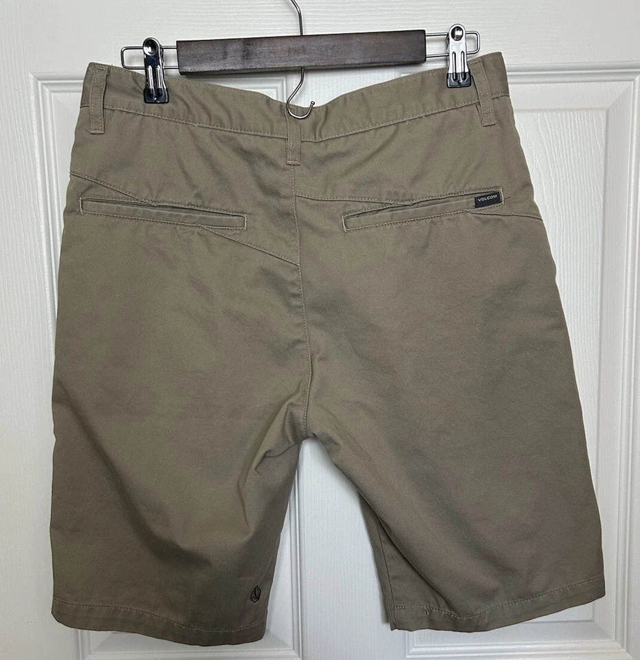 Volcom Chino Shorts Mens 30 True To This Slash Pockets Tan/Beige - Image 2 of 3