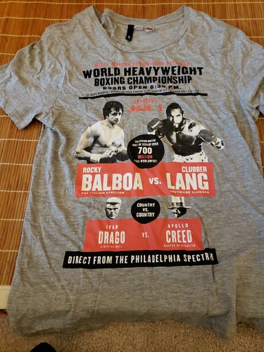 Vintage Rocky Balboa Vs Clubber Lang And Drago Vs Creed T-Shirt - Size: Small