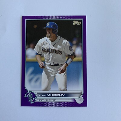 2022 Tom Murphy Topps Series 1 Base Card Purple Parallel Seattle Mariners